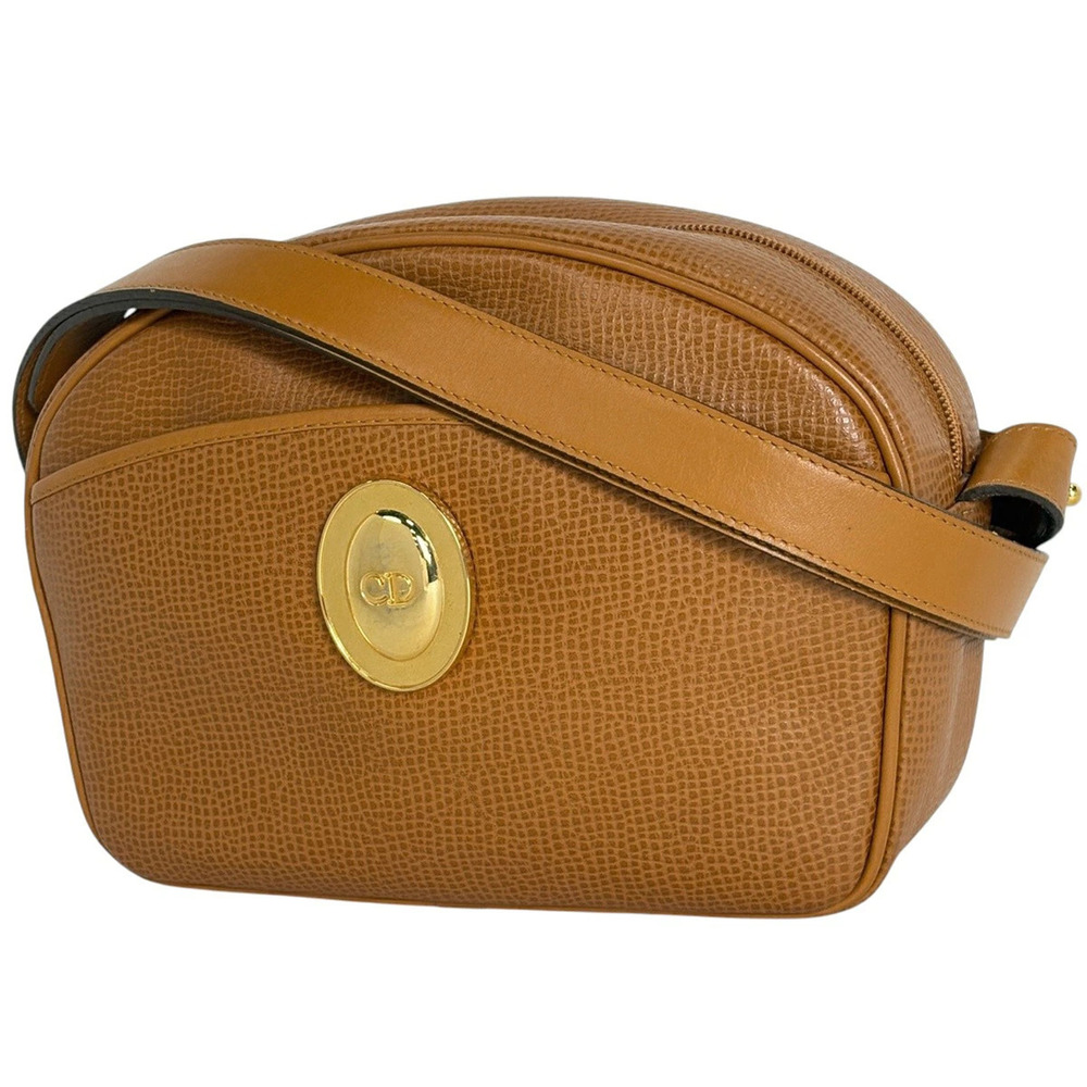 Christian Dior Crossbody Bag leather Camel Brown